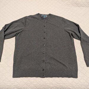 Women's Size XL Grey Karen Scott Cardigan - NWOT